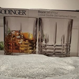Crystal Double Old Fashioned Glasses
